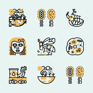 Virus Transmission icons pack