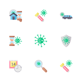 Coronavirus icons pack
