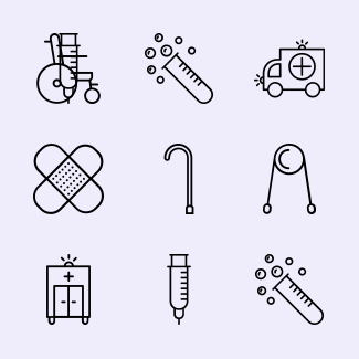 Healthcare icons pack