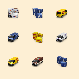 Antreposhop containers icon set 4 icons pack