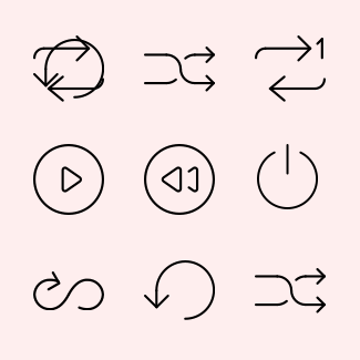 Multimedia Controls (Light) icons pack