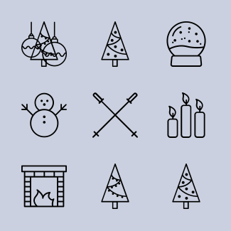 Christmas icons pack