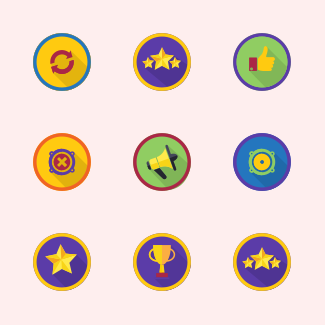 Gamification icons pack