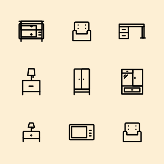 Furniture 4 icons pack