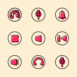 Music icons pack
