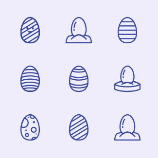 Easter Line icons pack