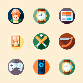 Fathers day icons pack
