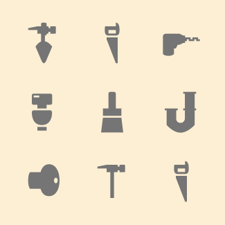Gardening tool icons pack