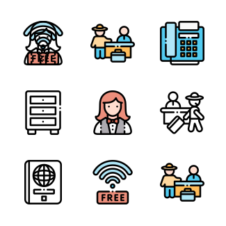 Hotel icons pack