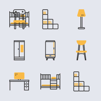 Furniture icons pack