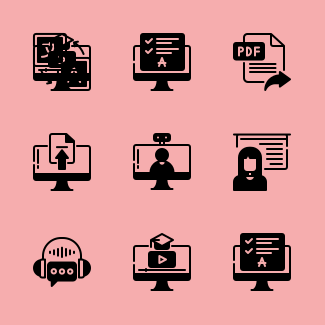 Online Learning icons pack