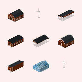 Isometric Farm - Buildings icons pack