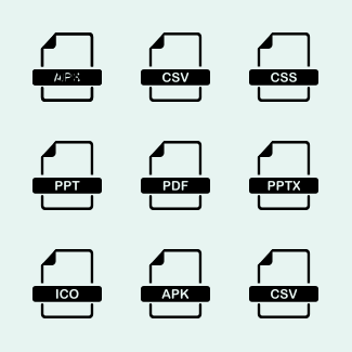 Anycolor Common Type Files Pack icons pack
