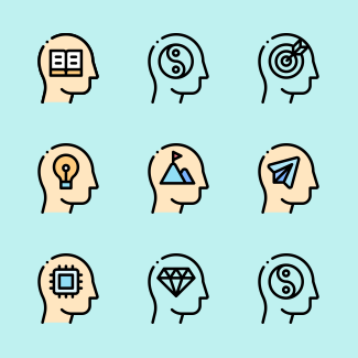 1 de 2 Human Mind icons pack