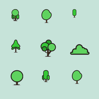 Tree icons pack