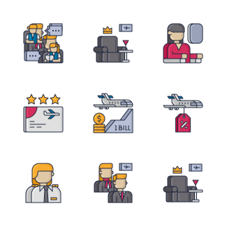 Airline icons pack