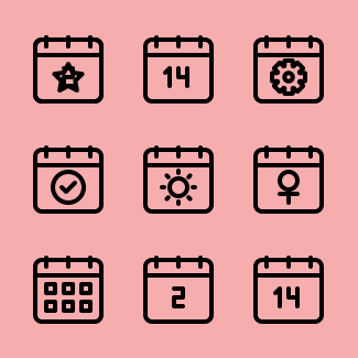Calendar And Date icons pack