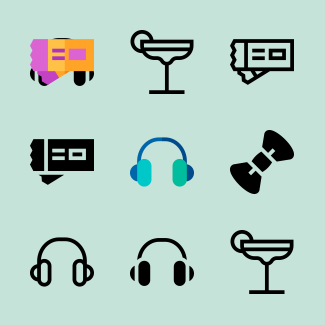 Discotheque icons pack