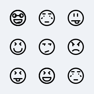 Round Smiley Emoticons icons pack