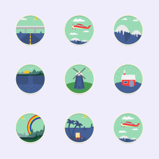 Scenery icons pack