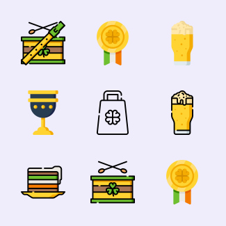 St. Patrick's Day icons pack