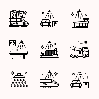 Mass Disinfection icons pack