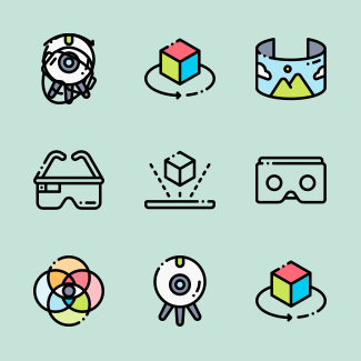 Virtual Reality icons pack