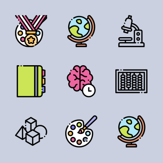 Education icons pack