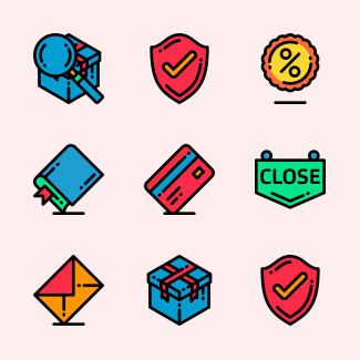 Shopping icons pack
