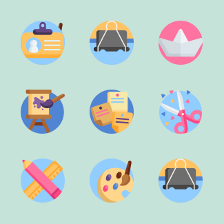 Stationery icons pack