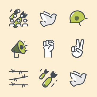 War in Ukraine icons pack