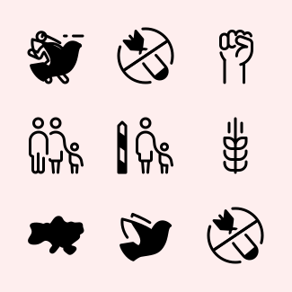 War in Ukraine icons pack