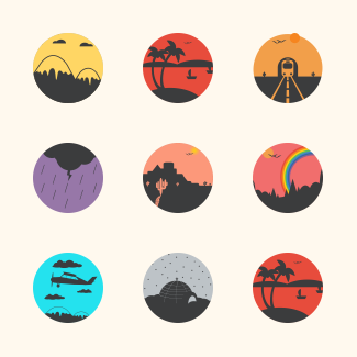 Landscapes icons pack