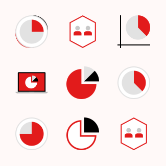 Info Graphics Red icons pack