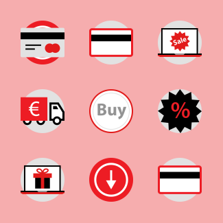 Shopping icons pack