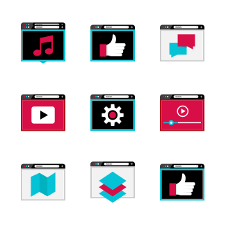 Online and Internet icons pack
