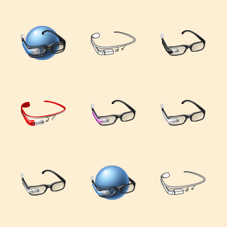 Free Google Glass Icon Set icons pack