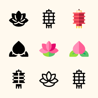 Chinese New Year icons pack