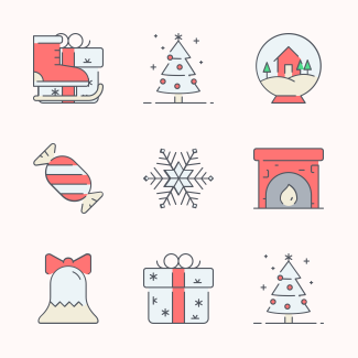 Christmas icons pack