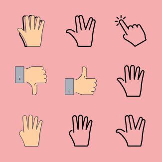Gestures icons pack