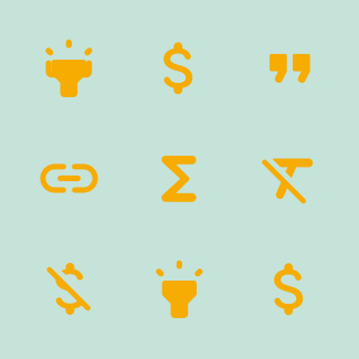Spreadsheet - Shape, Currency & Clear Formatti icons pack