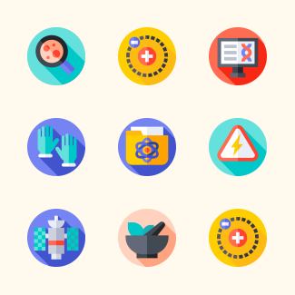 Science icons pack