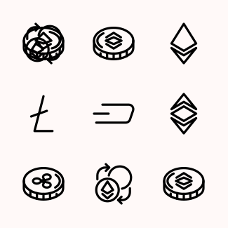 Popular cryptocurrencies icons pack