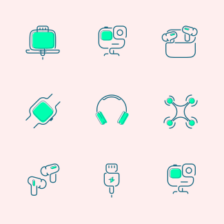 Technology devices icons pack