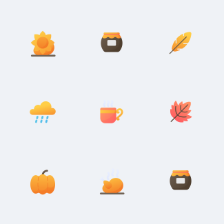 Autumn icons pack