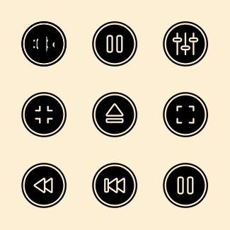Media - Solid icons pack