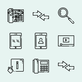 Communication and media icons pack