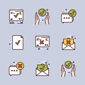 Positive and Negative icons pack