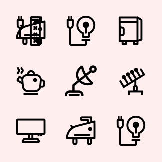 Electronic and Electric icons pack