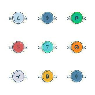 Cryptocurrency Set 2018 icons pack